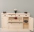 Hallway Chest of drawers 2 doors 6 drawers with metal rails - Color_P095 - LACQUER & STAINED