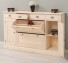 Hallway Chest of drawers 2 doors 6 drawers with metal rails - Color_P095 - LACQUER & STAINED
