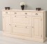 Hallway Chest of drawers 2 doors 6 drawers with metal rails - Color_P095 - LACQUER & STAINED