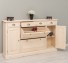 Hallway Chest of drawers 2 doors 6 drawers with metal rails - Color_P095 - LACQUER & STAINED