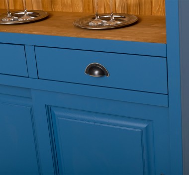 Bar furniture with bottle holder, drawers with metal rails - Color Ext._P045 / Color Int._P002 - DOUBLE COLORED