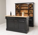 Bar 160cm, oak top with bar furniture, drawers with metal rails - Color Top_P061 - Color Ext._P150 / Color Int._P002 - TRIPLE CO