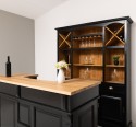 Bar 160cm, oak top with bar furniture, drawers with metal rails - Color Top_P061 - Color Ext._P150 / Color Int._P002 - TRIPLE CO