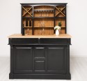 Bar 160cm, oak top with bar furniture, drawers with metal rails - Color Top_P061 - Color Ext._P150 / Color Int._P002 - TRIPLE CO