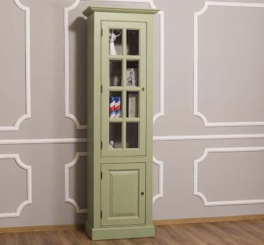 Showcase with 1 door + 1 glass door