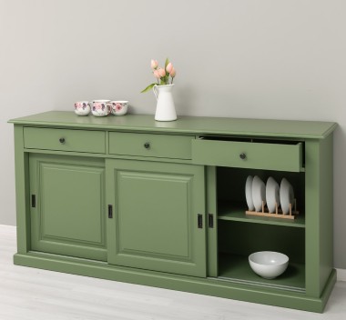 Buffet with 3 sliding doors, 3 drawers, BAS