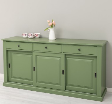 Buffet with 3 sliding doors, 3 drawers, BAS