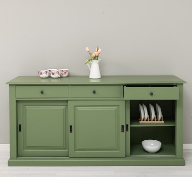 Buffet with 3 sliding doors, 3 drawers, BAS