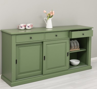 Buffet with 3 sliding doors, 3 drawers, BAS