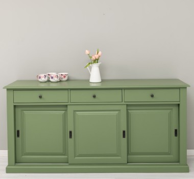 Buffet with 3 sliding doors, 3 drawers, BAS