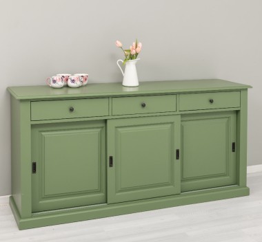 Buffet with 3 sliding doors, 3 drawers, BAS