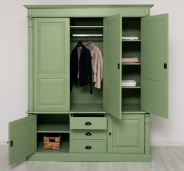 Wardrobe with 3 + 2 doors and 3 drawers, Directoire Collection