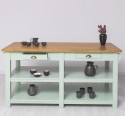 Large kitchen island with 4 drawers
