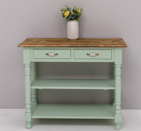 Wall console with turned...