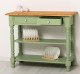 Wall console with turned legs, two shelves and two drawers