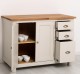 PS240-TOP OAK Kitchen cabinet with 2 doors, 3 drawers, oak top