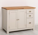 PS240-TOP OAK Kitchen cabinet with 2 doors, 3 drawers, oak top