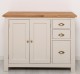 PS240-TOP OAK Kitchen cabinet with 2 doors, 3 drawers, oak top