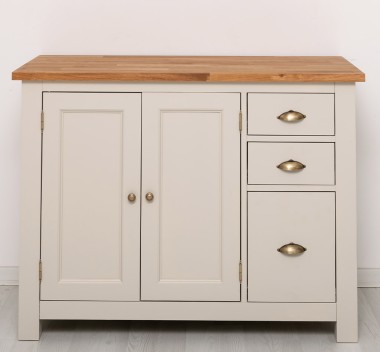 PS240-TOP OAK Kitchen cabinet with 2 doors, 3 drawers, oak top