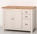 PS240-TOP OAK Kitchen cabinet with 2 doors, 3 drawers, oak top