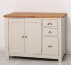 PS240-TOP OAK Kitchen cabinet with 2 doors, 3 drawers, oak top