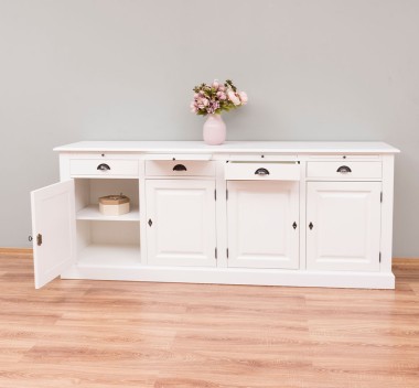 Cabinet 4 doors + 4 drawers, with dim. 223x50x90, MDF