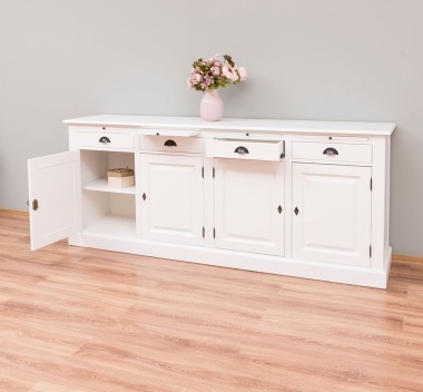 Cabinet 4 doors + 4 drawers, with dim. 223x50x90, MDF
