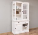 Buffet cabinet with four sliding doors and two drawers, 128 x 51 x 220 cm, MDF