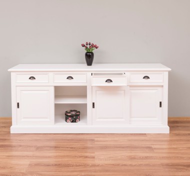 Cabinet 4 sliding doors + 4 drawers, with dim. 216x49x88, MDF