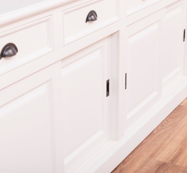 Cabinet 4 sliding doors + 4 drawers, with dim. 216x49x88, MDF