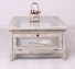 Coffee table with glass, 4 glass doors 120cm