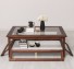 Coffee table with glass, 4 glass doors 120cm