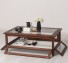 Coffee table with glass, 4 glass doors 120cm