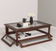 Coffee table with glass, 4 glass doors 120cm
