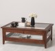 Coffee table with glass, 4 glass doors 120cm