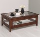 Coffee table with glass, 4 glass doors 120cm