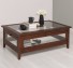 Coffee table with glass, 4 glass doors 120cm