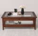 Coffee table with glass, 4 glass doors 120cm