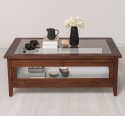 Coffee table with glass, 4 glass doors 120cm