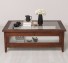 Coffee table with glass, 4 glass doors 120cm