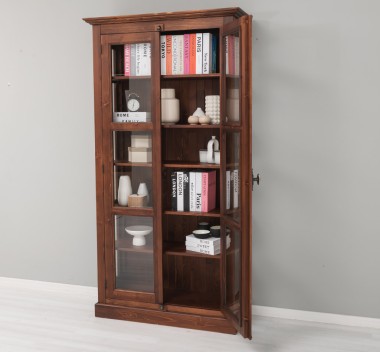 Glass display case, 2 doors with Cremone