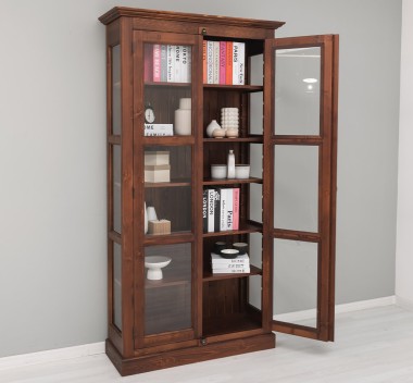 Glass display case, 2 doors with Cremone