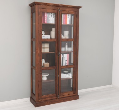 Glass display case, 2 doors with Cremone