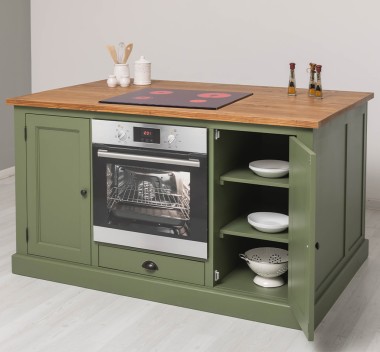 Multifunctional Kitchen Island- top pine