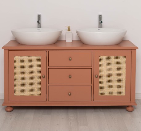 Rattan Bathroom Cabinet for...
