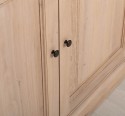 Elegant Oak Display Cabinet with 2  Lower Doors and 2 Glass Upper Doors