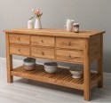 Console Table with 6 Drawers and Lower Shelf