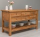 Console Table with 6 Drawers and Lower Shelf