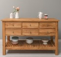 Console Table with 6 Drawers and Lower Shelf