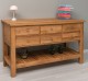 Console Table with 6 Drawers and Lower Shelf